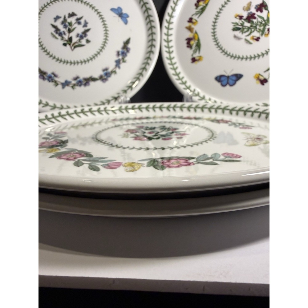 Set of 4 Portmeirion Botanic Garden Sweet William Dinner Plates 10.5" England - Picture 3 of 8
